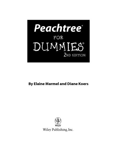 خرید و دانلود نسخه کامل کتاب Peachtree for Dummies