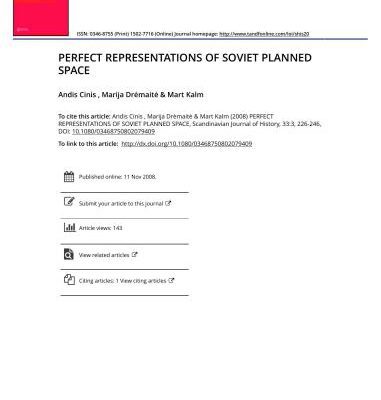 خرید و دانلود نسخه کامل کتاب Perfect representations of Soviet planned space