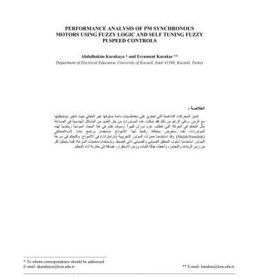 خرید و دانلود نسخه کامل کتاب Perfomance analysis of PM synchronous motors using fuzzy logic and self tunning fuzzy PI speed ctrls