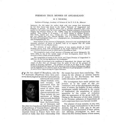 خرید و دانلود نسخه کامل کتاب Permian true mosses of Angaraland