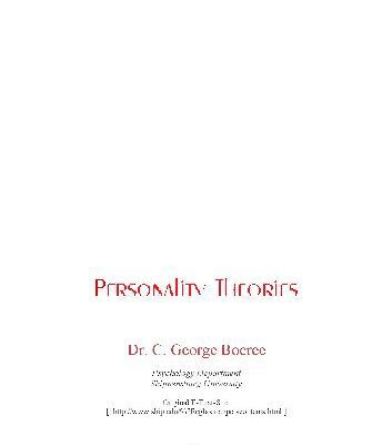 خرید و دانلود نسخه کامل کتاب Personality Theories
