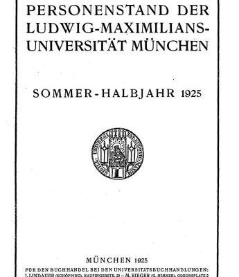 خرید و دانلود نسخه کامل کتاب Personenstand der Ludwig-Maximilians-Universität München