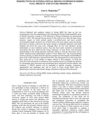 خرید و دانلود نسخه کامل کتاب Perspectives on Drying R&D Past, present and future