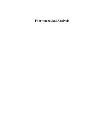خرید و دانلود نسخه کامل کتاب Pharmaceutical Analysis