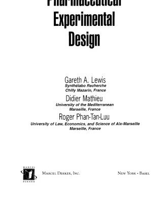 خرید و دانلود نسخه کامل کتاب Pharmaceutical experimental design