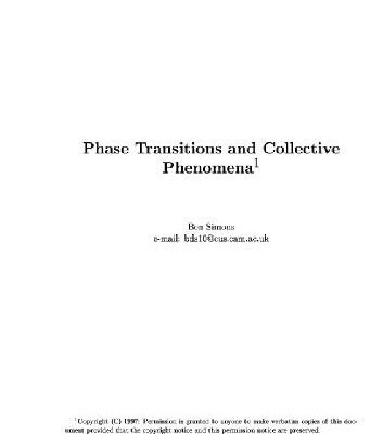 خرید و دانلود نسخه کامل کتاب Phase transitions and collective phenomena