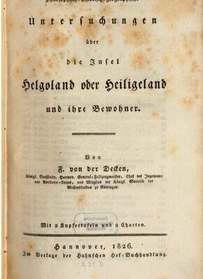 خرید و دانلود نسخه کامل کتاب Philosophisch-historisch-geographische Untersuchungen über die Insel Helgoland oder Heiligeland und ihre Bewohner