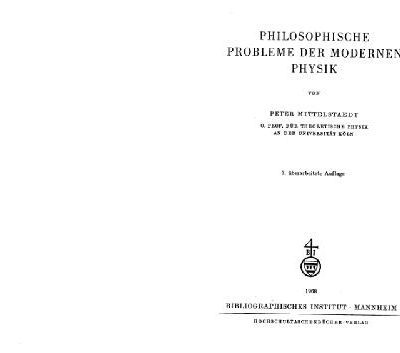 خرید و دانلود نسخه کامل کتاب Philosophische Probleme der Modernen Physik