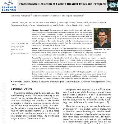 خرید و دانلود نسخه کامل کتاب Photocatalytic Reduction of Carbon Dioxide: Issues and Prospects