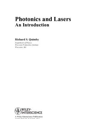 خرید و دانلود نسخه کامل کتاب Photonics and lasers: An introduction
