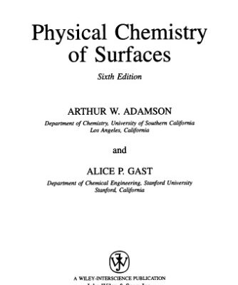 خرید و دانلود نسخه کامل کتاب Physical Chemistry of Surfaces, 6th Edition