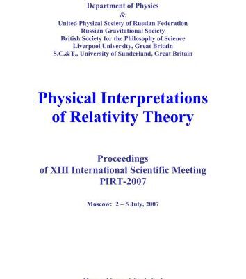 خرید و دانلود نسخه کامل کتاب Physical Interpretation of Relativity Theory