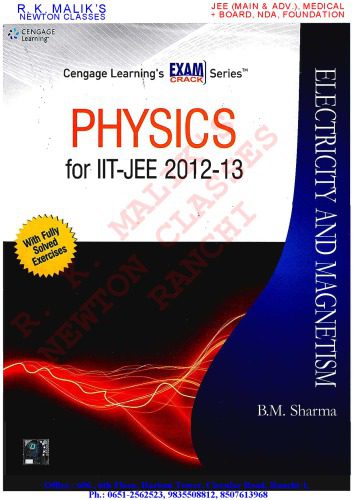 خرید و دانلود نسخه کامل کتاب Physics for IIT-JEE 2012-2013: Electricity & Magnetism_68bf3821a699e.jpeg خرید و دانلود نسخه کامل کتاب Physics for IIT-JEE 2012-2013: Electricity & Magnetism