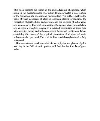خرید و دانلود نسخه کامل کتاب Physics of the Pulsar Magnetosphere