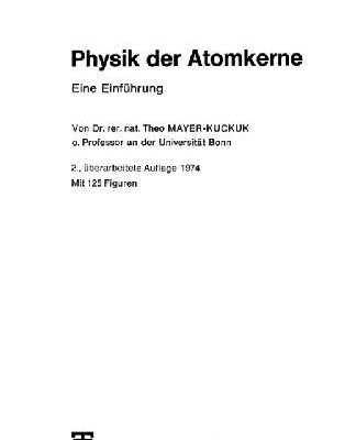 خرید و دانلود نسخه کامل کتاب Physik der Atomkerne: eine Einfuehrung