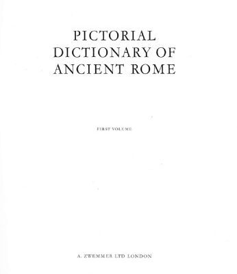 خرید و دانلود نسخه کامل کتاب Pictorial dictionary of Ancient Rome,