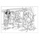 خرید و دانلود نسخه کامل کتاب Pirates of the CaribbeanColoring Pages / Пираты Карибского моря. Раскраска