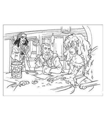 خرید و دانلود نسخه کامل کتاب Pirates of the CaribbeanColoring Pages / Пираты Карибского моря. Раскраска