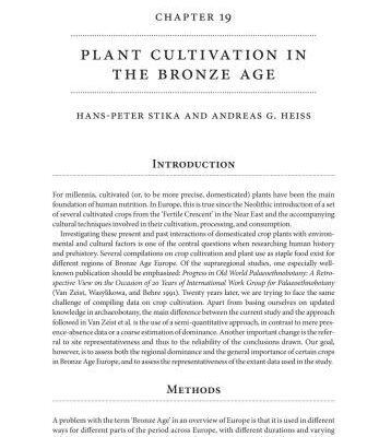خرید و دانلود نسخه کامل کتاب Plant cultivation in the Bronze Age