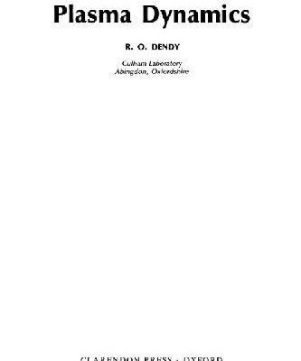 خرید و دانلود نسخه کامل کتاب Plasma dynamics