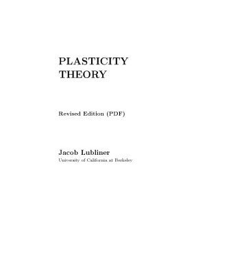 خرید و دانلود نسخه کامل کتاب Plasticity Theory (Dover Books on Engineering)
