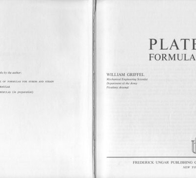 خرید و دانلود نسخه کامل کتاب Plate Formulas