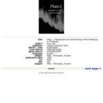 خرید و دانلود نسخه کامل کتاب Plato 1: Metaphysics and Epistemology