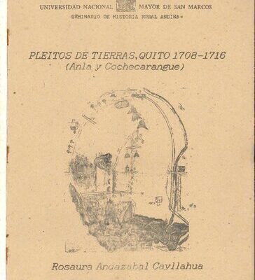خرید و دانلود نسخه کامل کتاب Pleitos de tierras, Quito 1708-1716 (Anla y Cochecarangue)