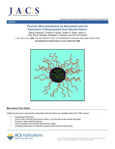 خرید و دانلود نسخه کامل کتاب Pluronic Microemulsions as Nanoreservoirs for Extraction of Bupivacaine from Normal Saline_68d49698bd1ee.jpeg خرید و دانلود نسخه کامل کتاب Pluronic Microemulsions as Nanoreservoirs for Extraction of Bupivacaine from Normal Saline