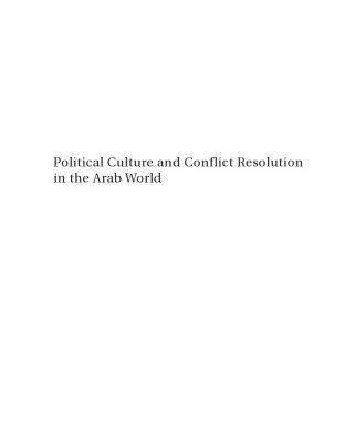 خرید و دانلود نسخه کامل کتاب Political Culture and Conflict Resolution in the Arab World