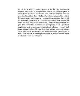 خرید و دانلود نسخه کامل کتاب Political Realism in International Theory
