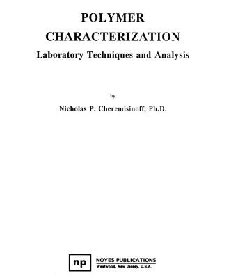خرید و دانلود نسخه کامل کتاب Polymer characterization