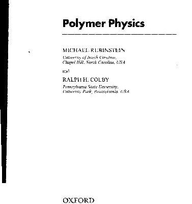 خرید و دانلود نسخه کامل کتاب Polymer physics