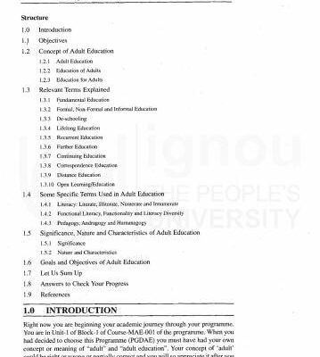 خرید و دانلود نسخه کامل کتاب Post Graduate Diploma in Adult Education (PGDAE)