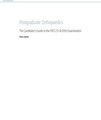 خرید و دانلود نسخه کامل کتاب Postgraduate Orthopaedics: The Candidate’s Guide to the FRCS (Tr & Orth) Examination