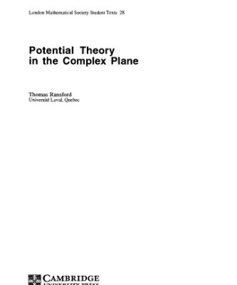 خرید و دانلود نسخه کامل کتاب Potential Theory in the Complex Plane