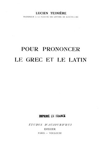 خرید و دانلود نسخه کامل کتاب Pour prononcer le grec et le latin_68c6ebd20aa8a.jpeg خرید و دانلود نسخه کامل کتاب Pour prononcer le grec et le latin