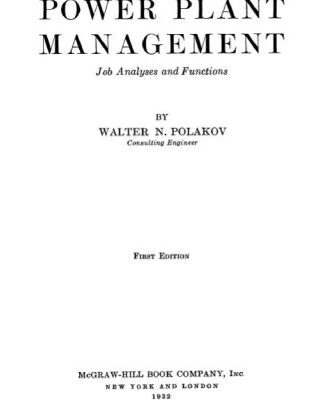 خرید و دانلود نسخه کامل کتاب Power plant management: job analyses and functions