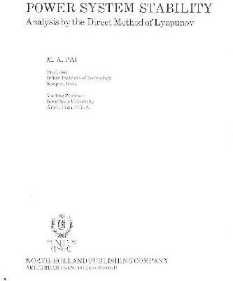 خرید و دانلود نسخه کامل کتاب Power System Stability Book