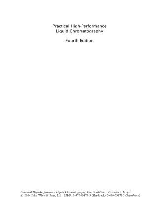 خرید و دانلود نسخه کامل کتاب Practical high-performance liquid chromatography