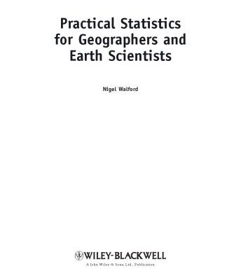خرید و دانلود نسخه کامل کتاب Practical Statistics for Geographers and Earth Scientists