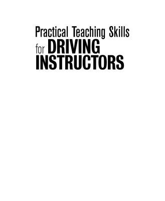 خرید و دانلود نسخه کامل کتاب Practical Teaching Skills for Driving Instructors