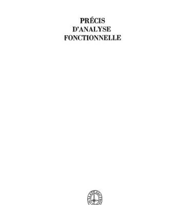 خرید و دانلود نسخه کامل کتاب Précis  d’analyse  fonctionnelle