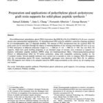 خرید و دانلود نسخه کامل کتاب Preparation and applications of polyethylene glycol-polystyrene graft resin supports for solid-phase peptide synthesis