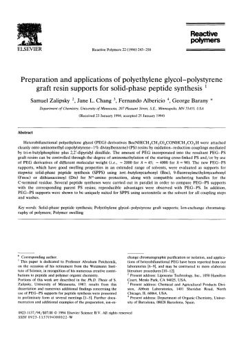 خرید و دانلود نسخه کامل کتاب Preparation and applications of polyethylene glycol-polystyrene graft resin supports for solid-phase peptide synthesis_68d180215daa8.jpeg خرید و دانلود نسخه کامل کتاب Preparation and applications of polyethylene glycol-polystyrene graft resin supports for solid-phase peptide synthesis