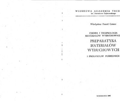 خرید و دانلود نسخه کامل کتاب Preparatyka materiałów wybuchowych