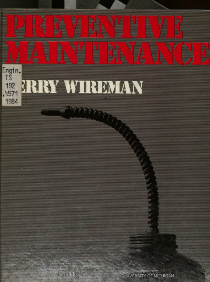 خرید و دانلود نسخه کامل کتاب Preventive Maintenance BY Wireman – Scanned Pdf with Ocr_68b99c95d4825.jpeg خرید و دانلود نسخه کامل کتاب Preventive Maintenance BY Wireman – Scanned Pdf with Ocr