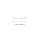 خرید و دانلود نسخه کامل کتاب Primitive Lambda-Roots [Lecture notes]