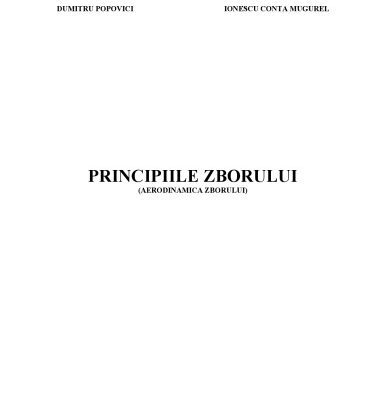خرید و دانلود نسخه کامل کتاب Principiile zborului AERODINAMICA ZBORULUI