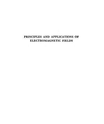 خرید و دانلود نسخه کامل کتاب PRINCIPLES  AND  APPLICATIONS  OF  Electromagnetic  Fields